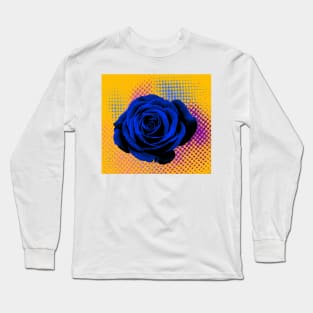 Rose bluem orange, fucsia, pop art Long Sleeve T-Shirt